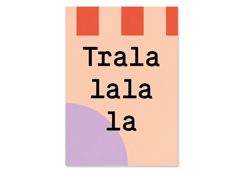 Bunte Design Weihnachtskarte "Tralalalala" — Kleine Prints
