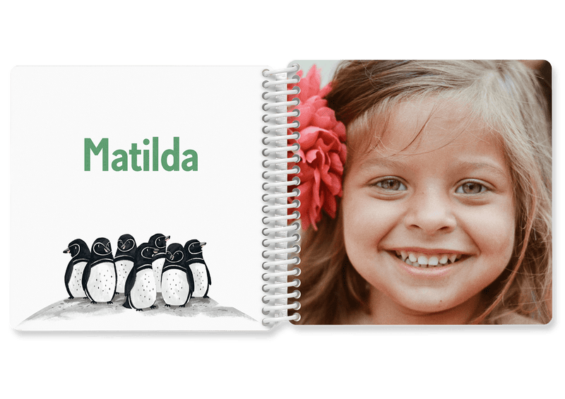 Fotobuch für Kinder mit dicken Pappseiten  und Tierbildern von Kleine Prints