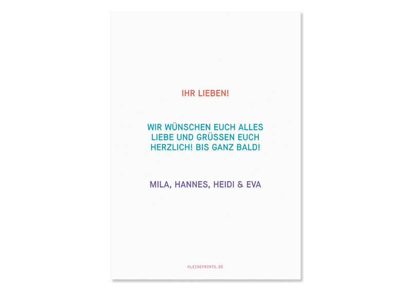 Moderne typografische Foto Grußkarte "Liebe" — Kleine Prints