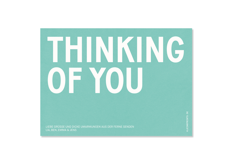 Design Foto-Grusskarte Thinking of you — Kleine Prints