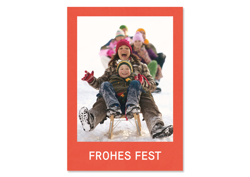 Schlichte Weihnachtskarte mit Foto "Frohes Fest" — Kleine Prints