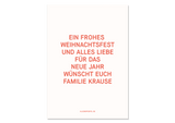 Schlichte Weihnachtskarte mit Foto "Frohes Fest" — Kleine Prints