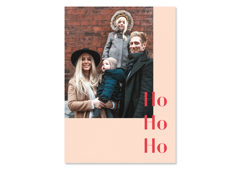 Design Weihnachtskarte mit Fotos "Ho Ho Ho" — Kleine Prints