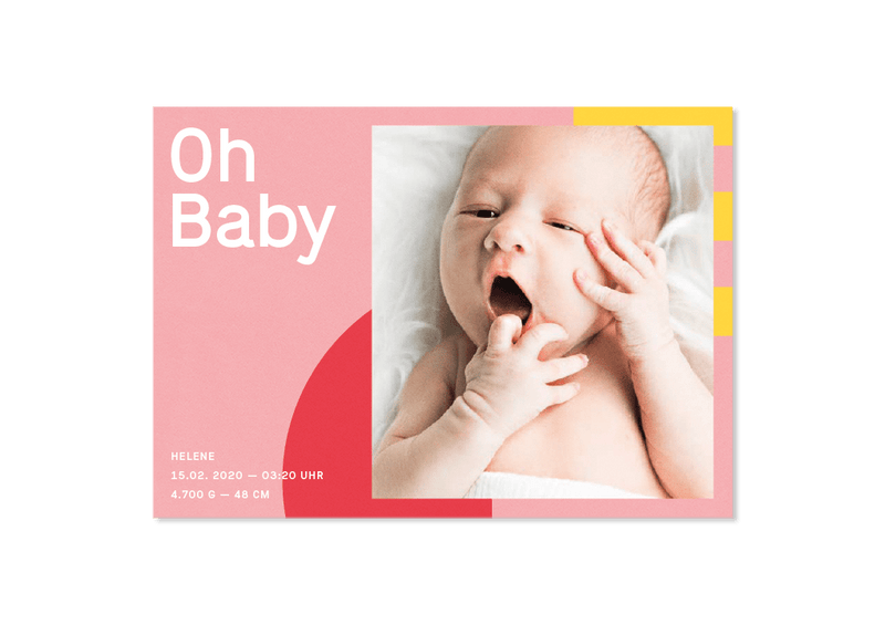 Geburtskarte Oh Baby von Kleine Prints