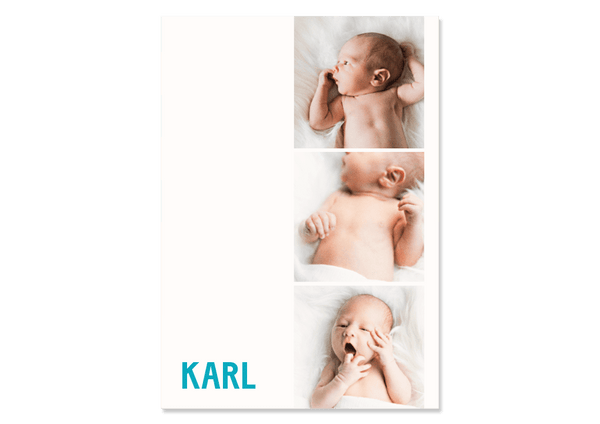 Geburtskarte Fotostreifen von Kleine Prints