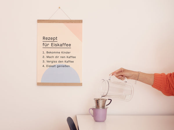 Rezept für Eiskaffee Poster — Kleine Prints