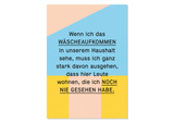Spruch Postkarte Waescheaufkommen von Kleine Prints